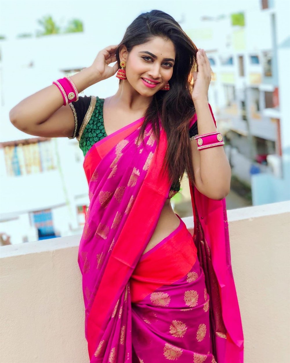 Actress Shivani Narayanan Saree Photos New Movie Posters Hot