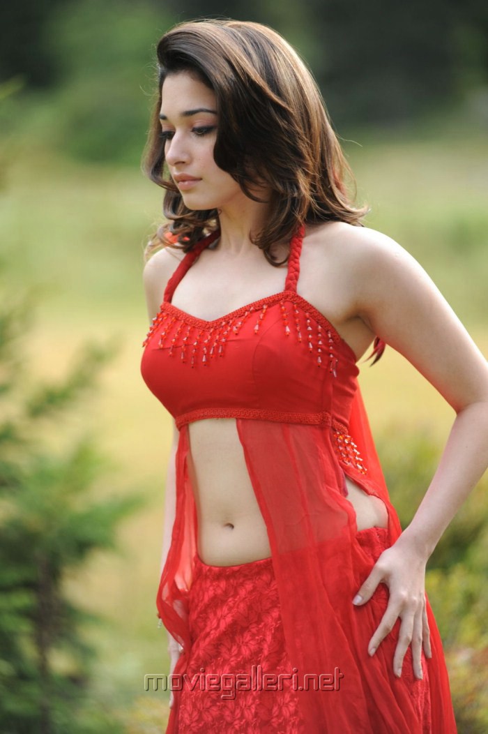 Actress Tamanna in Red Dress Hot Photos
