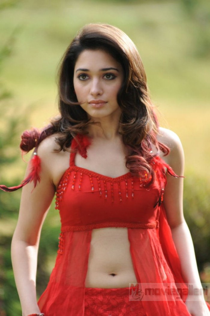 Tamanna Hot Spicy Photos in Red Dress