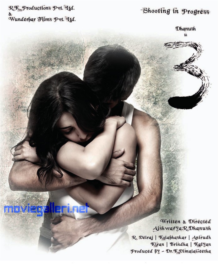 3 Movie Posters Dhanush Shruti Hassan 3 Tamil Film Wallpapers | New Movie  Posters