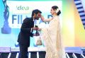 Dhanush, Rekha @ 61st Idea Filmfare Awards 2013 South Photos