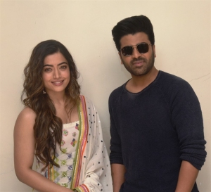 Rashmika Mandanna, Sharwanand @ Aadavallu Meeku Joharlu Press Meet Stills