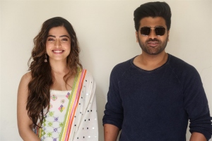 Rashmika Mandanna, Sharwanand @ Aadavallu Meeku Joharlu Press Meet Stills