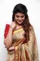 Actress Aathmika Silk Saree Photos HD @ Kannai Nambathey Movie Launch