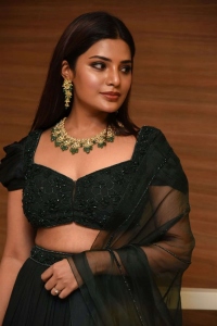 Actress Aathmika Green Dress Pictures @ Vijaya Raghavan Pre Release