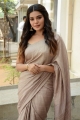 Actress Aathmika Saree Pics @ Vijaya Raghavan Press Meet