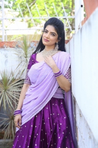 Telugu Actres Aayushi Patel in Saree Stills