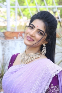 Telugu Actres Aayushi Patel in Saree Stills