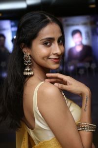 Actress Abitha Venkat Saree Photos @ Baapu Pre Release