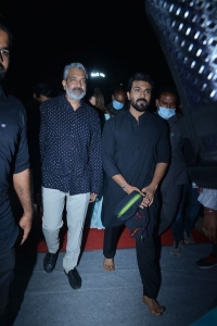 SS Rajamouli, Ram Charan @ Acharya Movie Pre Release Function Stills