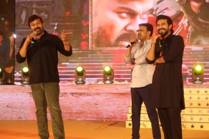 Chiranjeevi, Ram Charan @ Acharya Movie Pre Release Function Stills