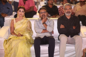 Pooja Hegde, Koratala Siva, SS Rajamouli @ Acharya Movie Pre Release Function Stills