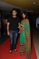Uday Kiran with wife Vishitha at Action 3D Premiere Show at Prasads Multiplex