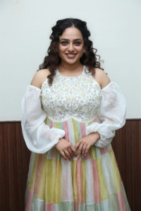 Actress Nithya Menon Pics @ Skylab Movie Pre-Release Event