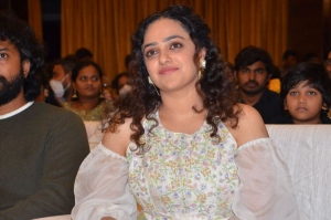 Actress Nithya Menen Pics @ Skylab Movie Pre-Release Event