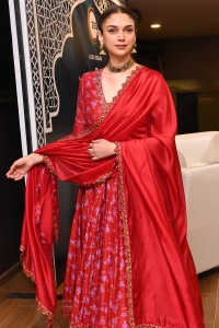 Actress Aditi Rao Hydari Red Dress Pics