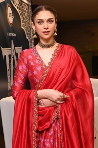 Actress Aditi Rao Hydari Cute Pics in Red Dress