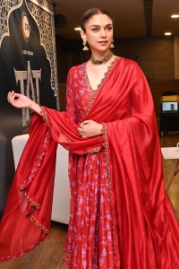 Actress Aditi Rao Hydari Red Dress Pics