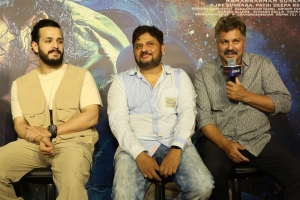 Akhil Akkineni, Surender Reddy, Rasool Ellore @ Agent Movie Press Meet Stills