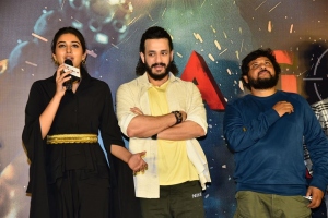 Sakshi Vaidya, Akhil Akkineni, Surender Reddy @ Agent Movie Teaser Launch Stills