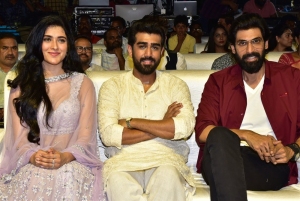 Geethika Tiwary, Abhiram, Rana Daggubati @ Ahimsa Movie Pre Release Event Photos