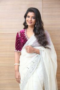 Aishwarya Rajesh Saree Stills @ Sankranthiki Vasthunam Success Meet