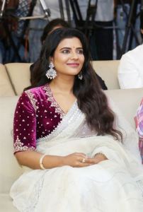 Aishwarya Rajesh Saree Stills @ Sankranthiki Vasthunam Success Meet