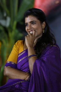 Aishwarya Rajesh Saree Pics @ Sankranthiki Vasthunnam Press Meet