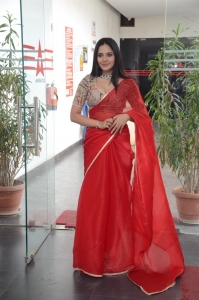 Farhana Movie Actress Aishwarya Dutta Red Saree Pictures