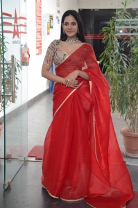 Farhana Movie Actress Aishwarya Dutta Red Saree Pictures