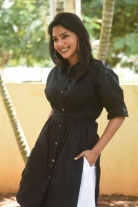 Godse Movie Actress Aishwarya Lekshmi Black Dress Images