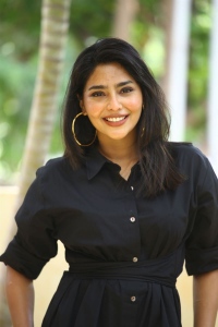 Godse Movie Actress Aishwarya Lekshmi Black Dress Images