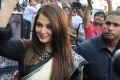 Beautiful Aishwarya Rai in Saree at Longines Watch Showroom Launch, Hyderabad