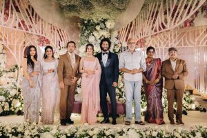 Sathyaraj @ Aishwarya Arjun Umapathy Ramaiah Wedding Reception Stills