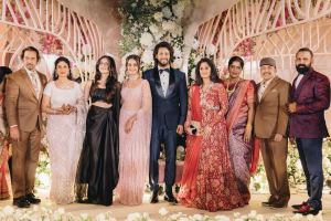 Anoushka Ajithkumar, Shalini @ Aishwarya Arjun Umapathy Ramaiah Wedding Reception Stills