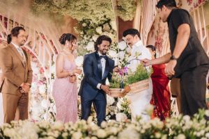 MK Stalin @ Aishwarya Arjun Umapathy Ramaiah Wedding Reception Stills