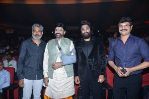 SS Rajamouli, Balakrishna, Allu Arjun, Boyapati Srinu @ Akhanda Movie Pre Release Event Stills