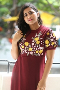 Actress Akhila Akarshana Pics in Red Dress