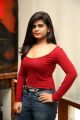 Telugu Actress Alekhya Red Dress Photos