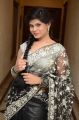 Actress Alekhya Hot Black Transparent Saree Stills