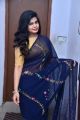 Samajaniki Hecharika Actress Alekhya Kondapalli Navy Blue Saree Pics