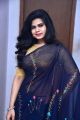 Actress Alekhya Hot in Navy Blue Saree Pics