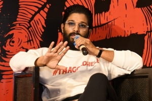 Actor Allu Arjun Images @ Pushpa Movie Interview