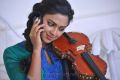 Amala Paul Cute Pictures in Blue Churidar with Violin