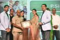 P. Simma Chandran recieving Best social worker award from Actress Nayanthara & Veera Raghvlu