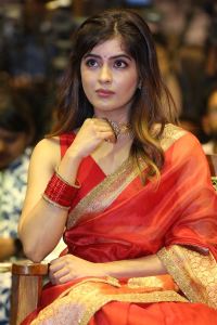 Actress Amritha Aiyer Saree Images @ Bachhala Malli Pre-Release