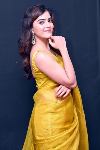 Hanuman Movie Heroine Amritha Aiyer Silk Saree Pics