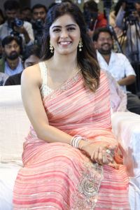 Amritha Aiyer Cute Saree Pics @ Bachhala Malli Trailer Launch