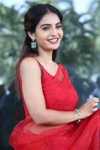 Sreekakulam Sherlock Holmes Heroine Ananya Nagalla Red Saree Photos