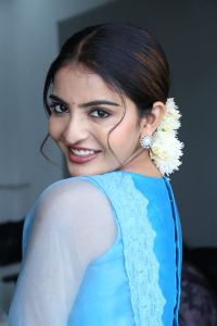 Actress Ananya Nagalla Saree Pics @ Srikakulam Sherlock Holmes Interview